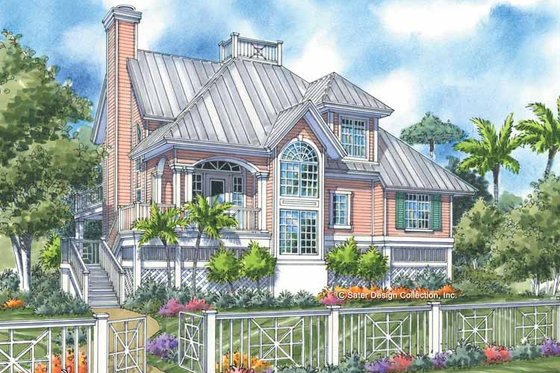 Exterior - Front Elevation 3 for Traditional House Plan #930-156 - 3 bed, 2.5 bath