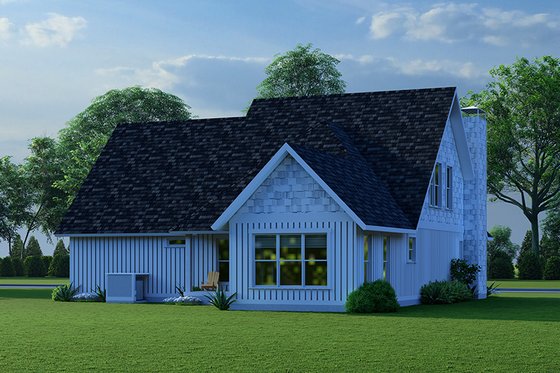 Exterior - Rear Elevation for Cottage House Plan #923-316 - 3 bed, 2.5 bath