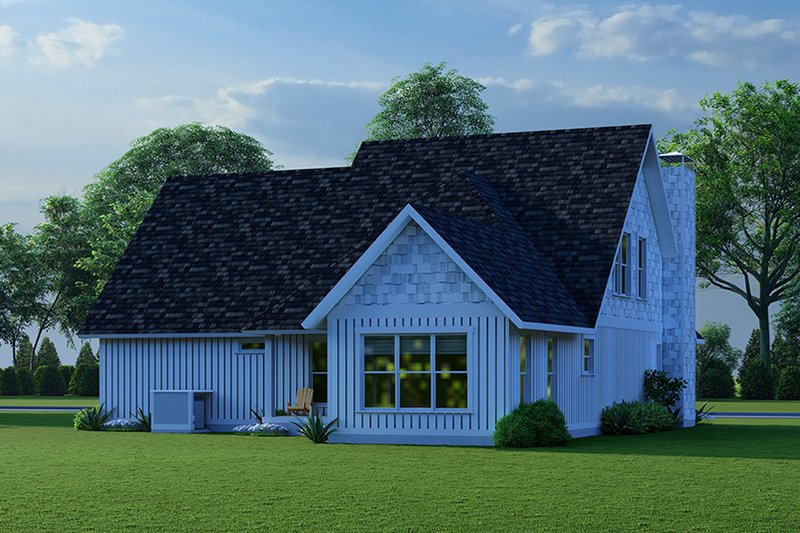 House Plan Design - Exterior - Rear Elevation for Cottage House Plan #923-316 - 3 bed, 2.5 bath