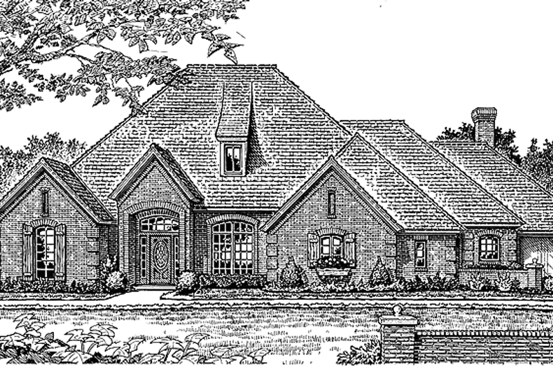 Architectural House Design - Country Exterior - Front Elevation Plan #310-1213