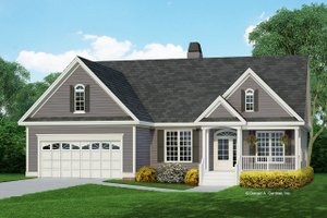 Country Exterior - Front Elevation Plan #929-554