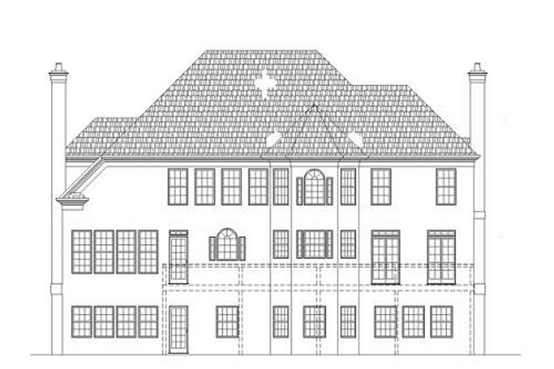 Dream House Plan - Exterior - Rear Elevation for European House Plan #119-326 - 4 bed, 3.5 bath