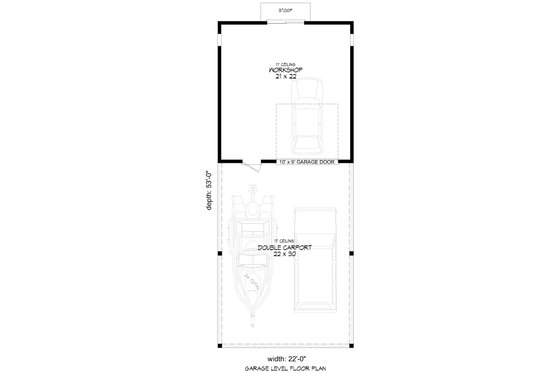 Floor Plan - Main Floor for Country House Plan #932-1051, 0 bath