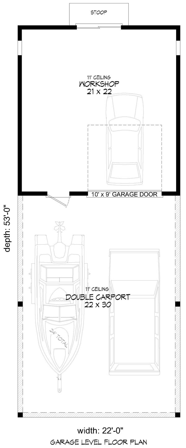House Blueprint - Country Floor Plan - Main Floor Plan #932-1051