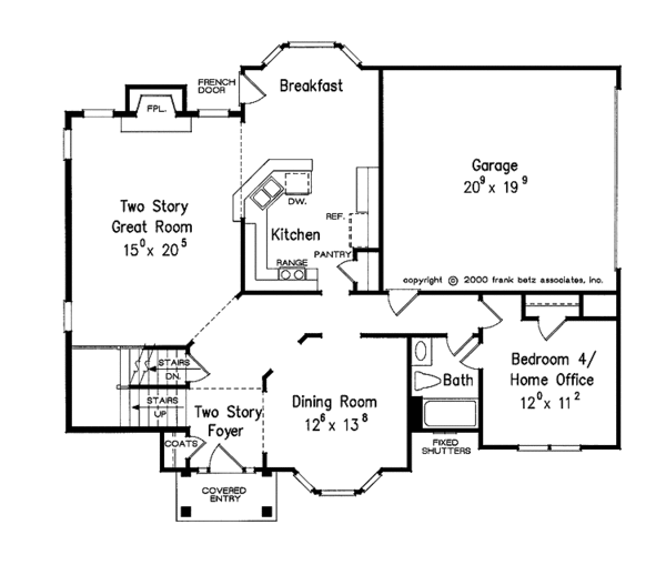 Home Plan - Colonial Floor Plan - Main Floor Plan #927-706
