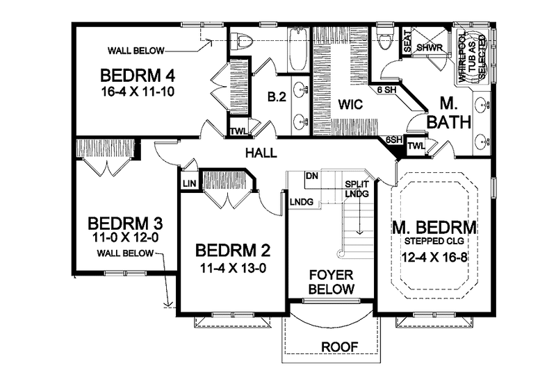 Home Plan - Floor Plan - Upper Floor for Traditional House Plan #328-323 - 4 bed, 2.5 bath
