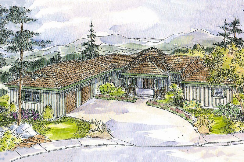 Home Plan - Ranch Exterior - Front Elevation Plan #124-536