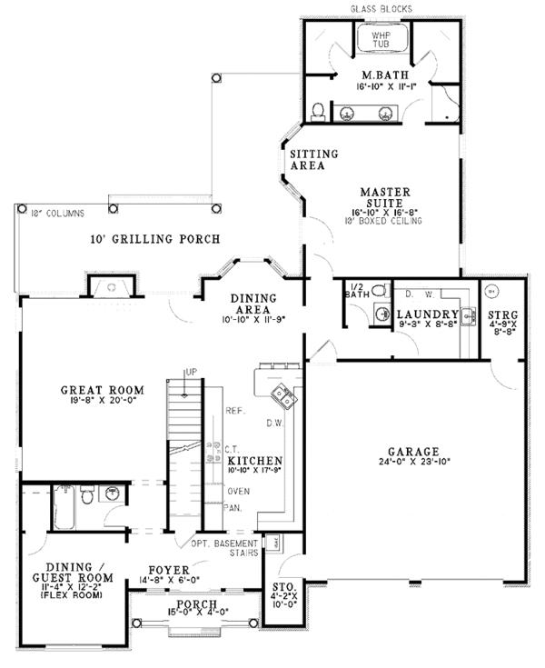 Home Plan - Country Floor Plan - Main Floor Plan #17-3234