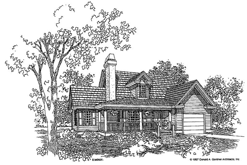 Architectural House Design - Country Exterior - Front Elevation Plan #929-353