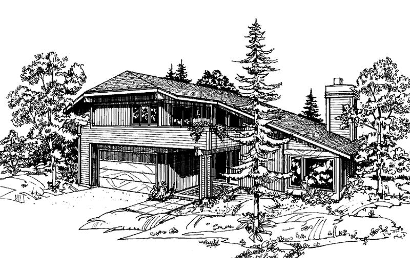 Home Plan - Contemporary Exterior - Front Elevation Plan #320-862