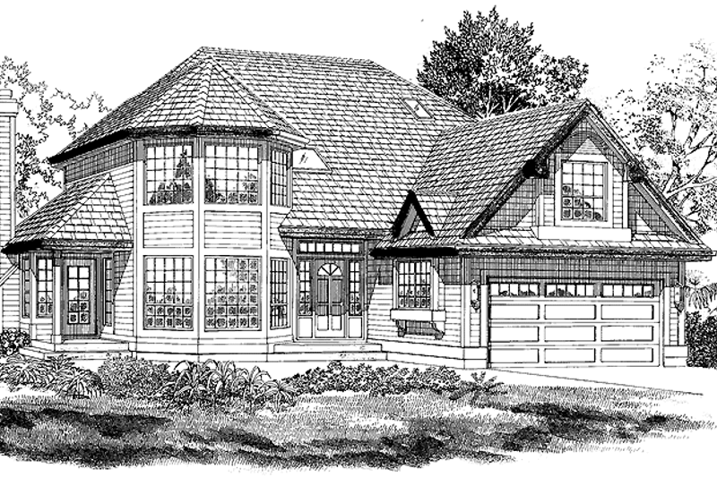 House Blueprint - Contemporary Exterior - Front Elevation Plan #47-1012