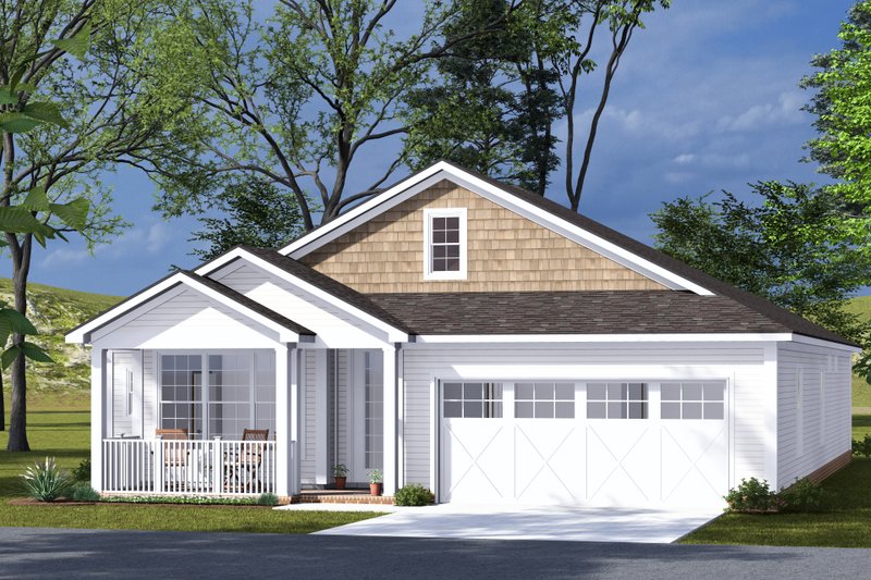 House Blueprint - Exterior - Front Elevation 3 for Cottage House Plan #513-2300 - 4 bed, 3 bath