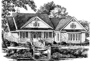 Country Exterior - Front Elevation Plan #929-673