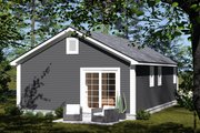 Cottage Style House Plan - 2 Beds 2 Baths 660 Sq/Ft Plan #513-2339 Exterior 