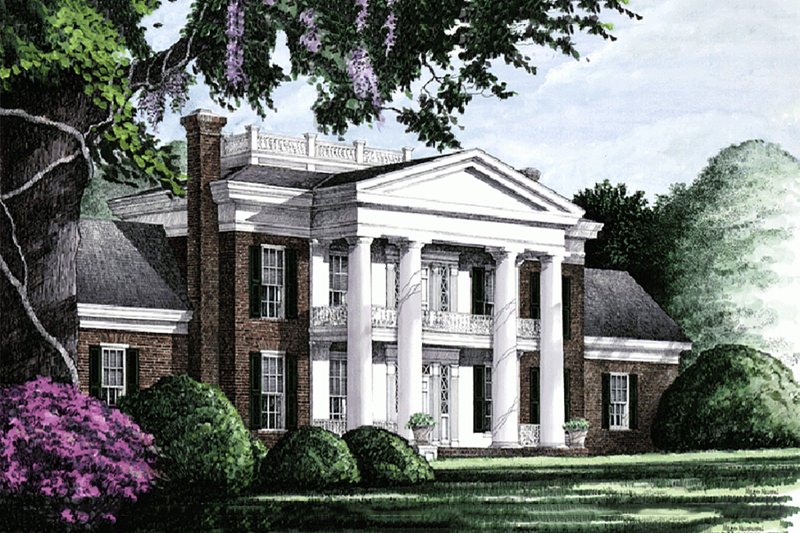 Dream House Plan - Exterior - Front Elevation 3 for Southern House Plan #137-120 - 4 bed, 4 bath