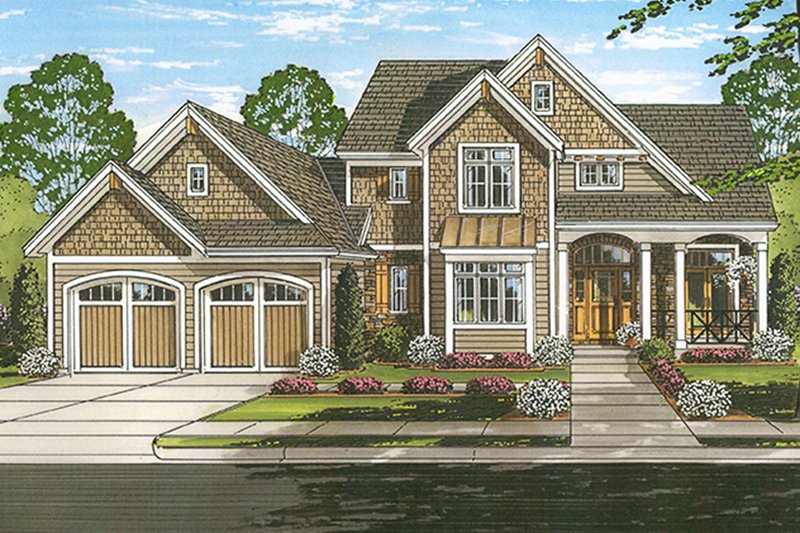 Home Plan - Exterior - Front Elevation 3 for Traditional House Plan #46-850 - 4 bed, 2.5 bath