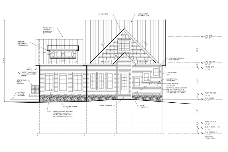 House Plan Design - Exterior - Front Elevation 2 for Cabin House Plan #123-118 - 5 bed, 5 bath