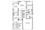European Style House Plan - 3 Beds 2.5 Baths 1901 Sq/Ft Plan #424-205 