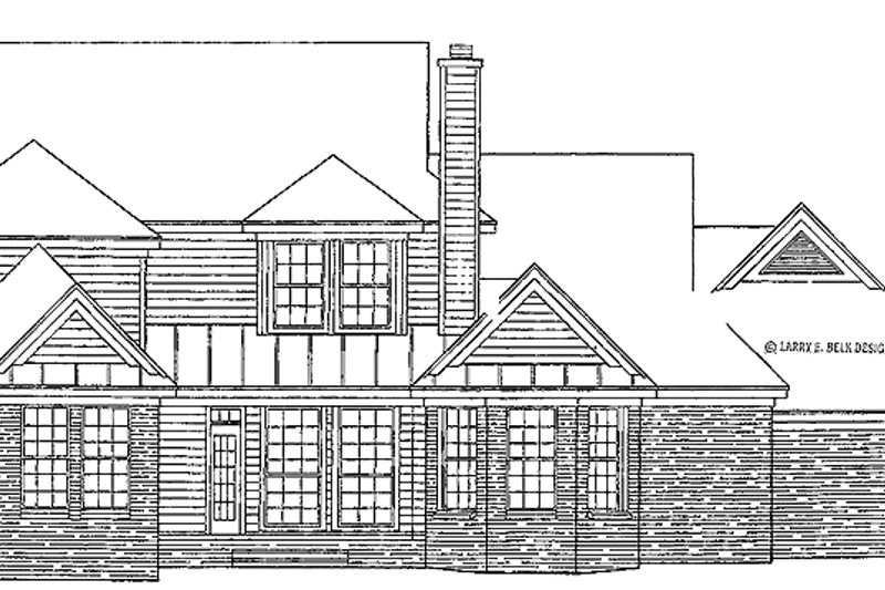 Home Plan - Exterior - Rear Elevation for Country House Plan #952-153 - 4 bed, 3 bath