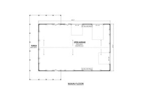 Floor Plan - Main Floor for Country House Plan #1089-43, 0 bath