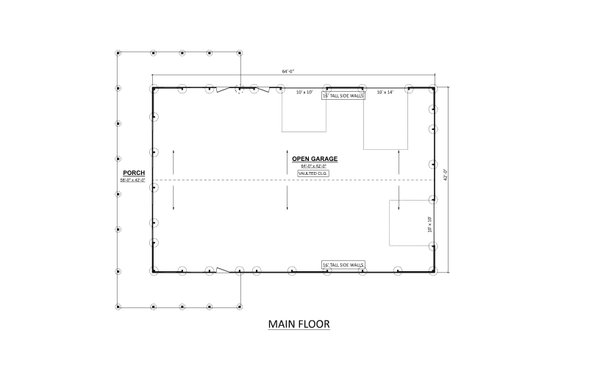 Home Plan - Floor Plan - Main Floor for Country House Plan #1089-43, 0 bath