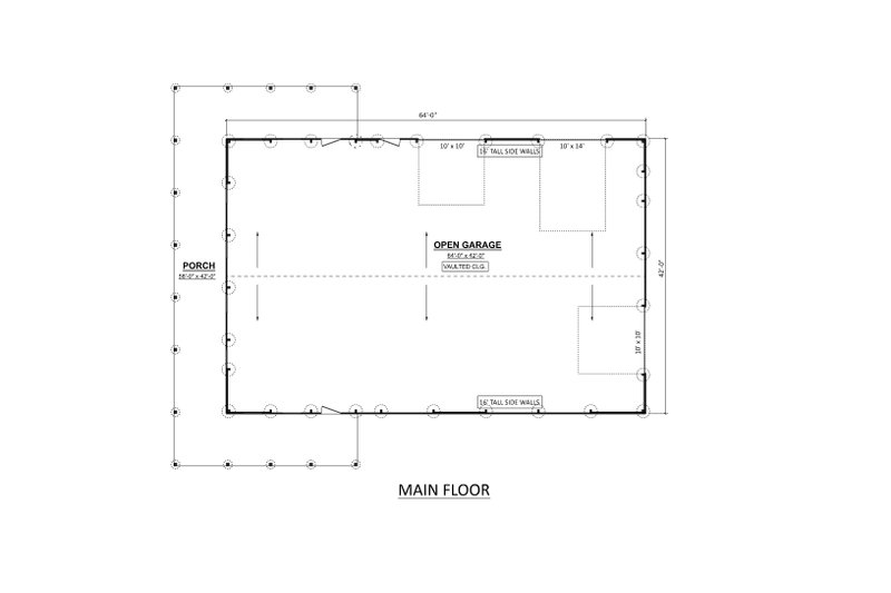 Dream House Plan - Floor Plan - Main Floor for Country House Plan #1089-43, 0 bath
