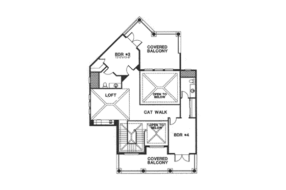 Floor Plan - Upper Floor for Traditional House Plan #115-143 - 4 bed, 6 bath