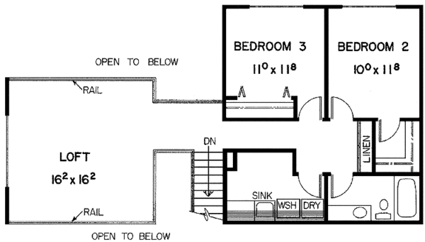 Dream House Plan - Country Floor Plan - Upper Floor Plan #60-693