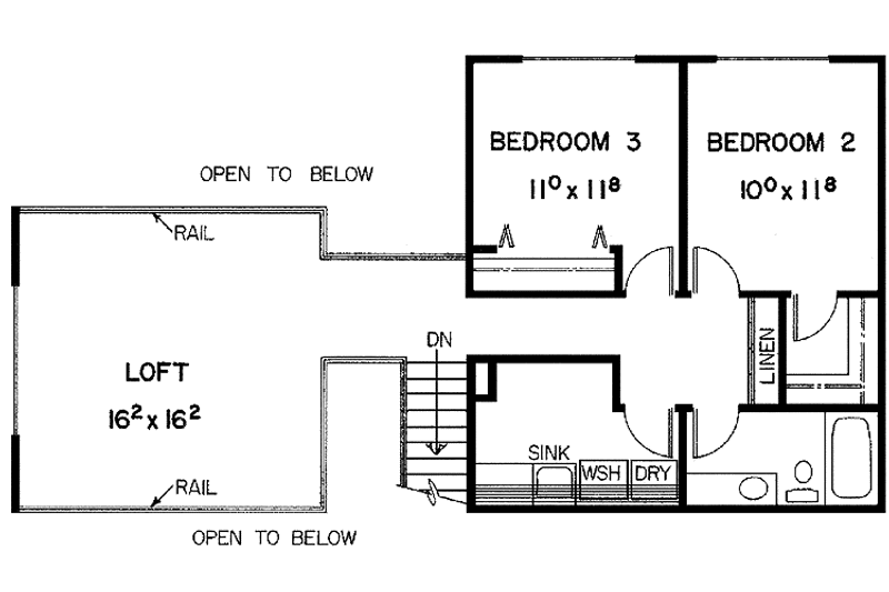 House Plan Design - Floor Plan - Upper Floor for Country House Plan #60-693 - 3 bed, 2.5 bath