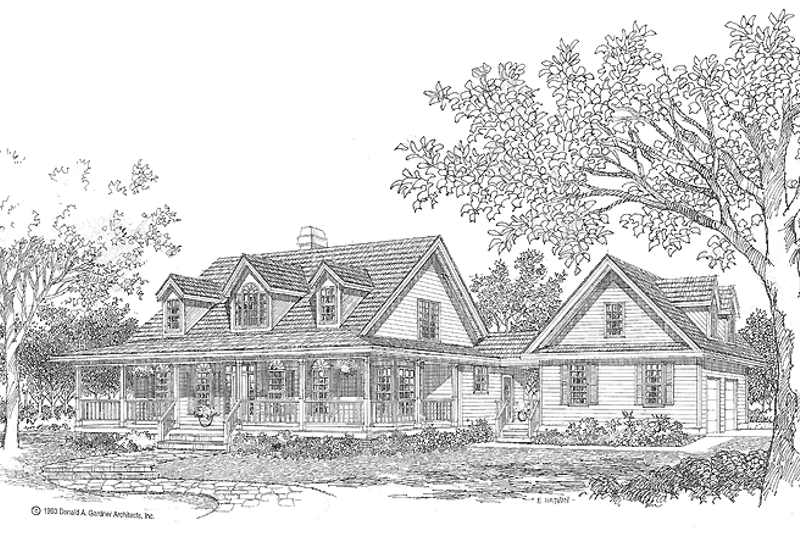 Architectural House Design - Country Exterior - Front Elevation Plan #929-149