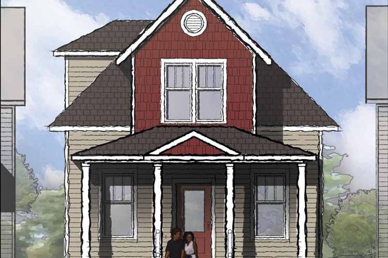 House Design - Exterior - Front Elevation 3 for Craftsman House Plan #936-12 - 3 bed, 2 bath