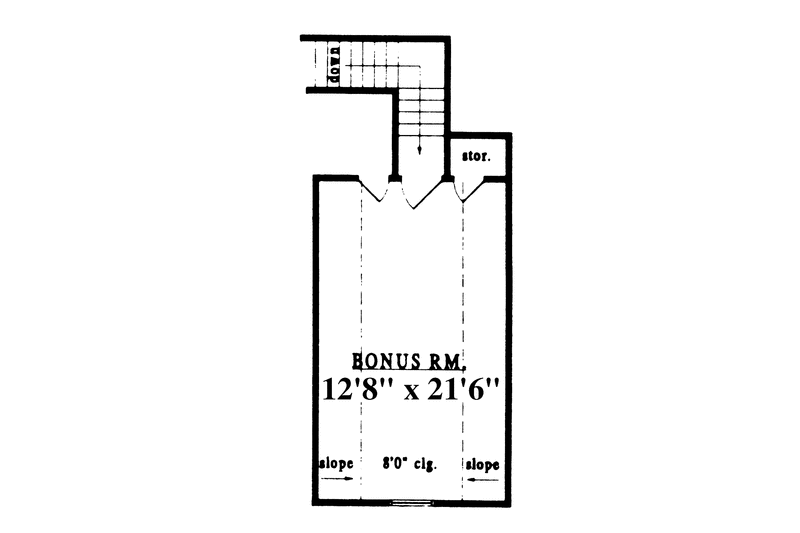 Dream House Plan - Floor Plan - Upper Floor for Country House Plan #42-503 - 3 bed, 2 bath