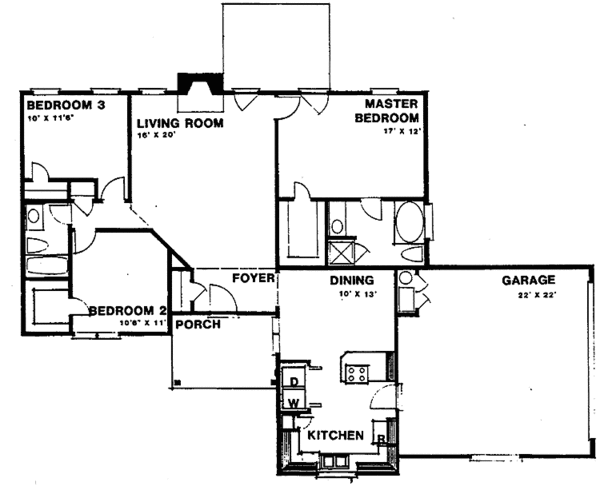 Ranch Floor Plan - Main Floor Plan #30-319