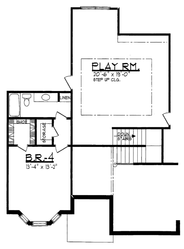 Architectural House Design - Country Floor Plan - Upper Floor Plan #62-160