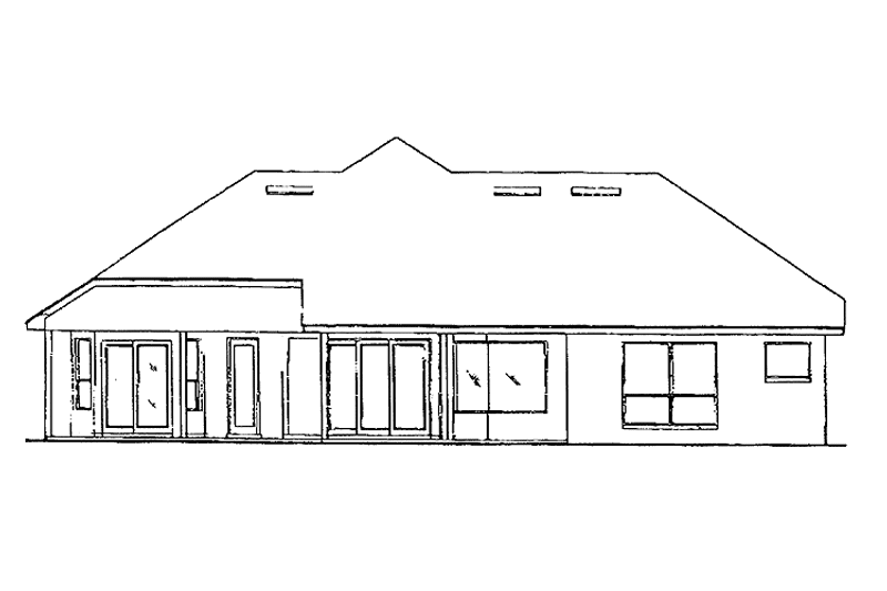 Home Plan - Exterior - Rear Elevation for European House Plan #417-656 - 3 bed, 3 bath