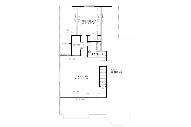 Home Plan - Floor Plan - Upper Floor for Traditional House Plan #17-3344 - 5 bed, 4.5 bath