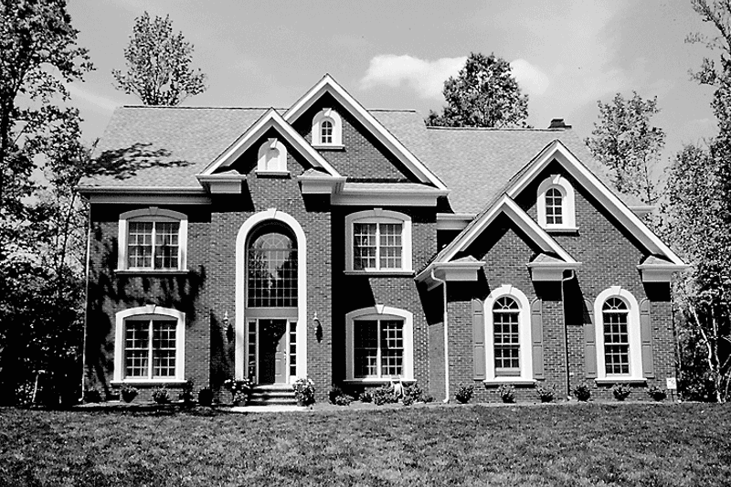 House Blueprint - Exterior - Front Elevation 3 for Colonial House Plan #453-351 - 4 bed, 2.5 bath