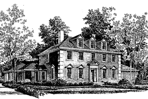 House Plan Design - Colonial Exterior - Front Elevation Plan #1016-40