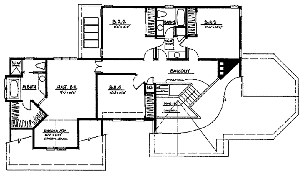Contemporary Style House Plan - 4 Beds 2.5 Baths 3171 Sq