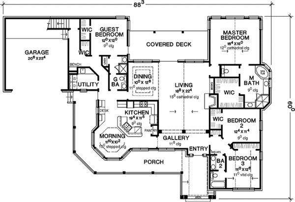 House Design - Country Floor Plan - Main Floor Plan #472-351