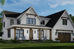 Exterior - Front Elevation 4 for Farmhouse House Plan #51-1209 - 5 bed, 4.5 bath