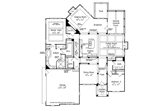 Floor Plan - Main Floor for European House Plan #927-358 - 4 bed, 4 bath