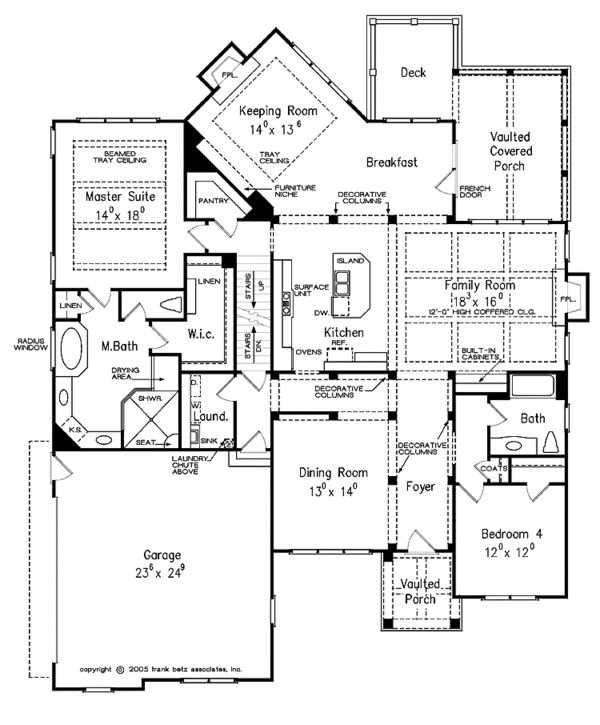 House Plan Design - European Floor Plan - Main Floor Plan #927-358