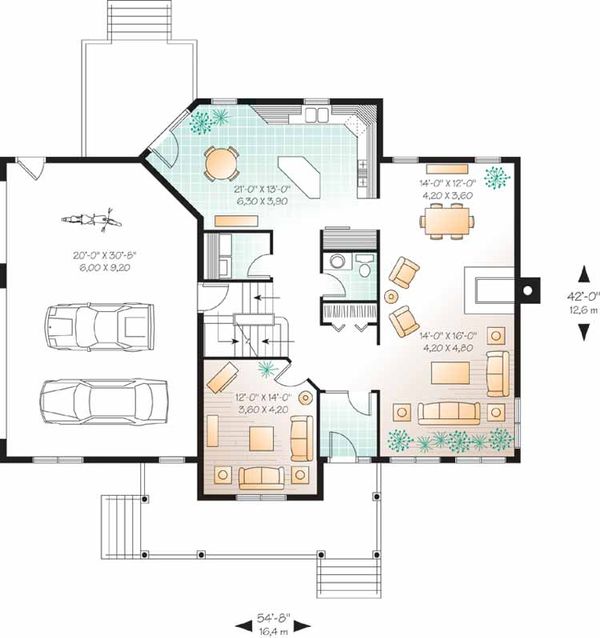 Home Plan - Country Floor Plan - Main Floor Plan #23-2349