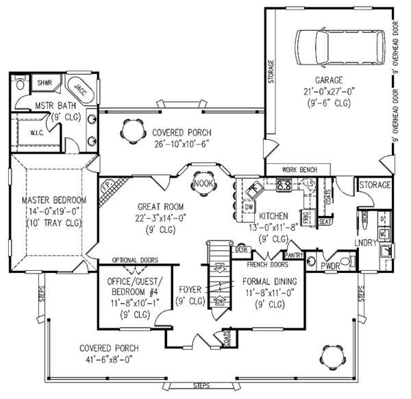 Architectural House Design - Victorian Floor Plan - Main Floor Plan #11-255