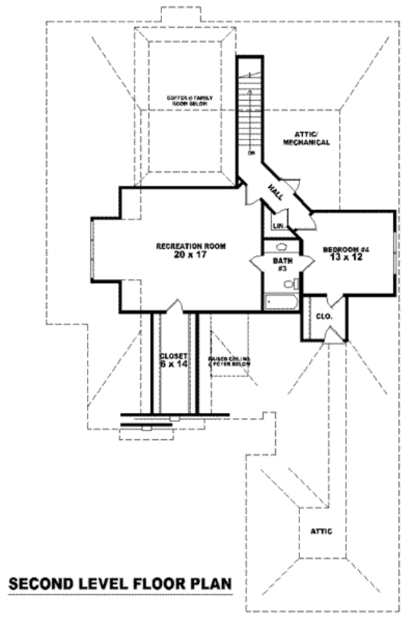 European Floor Plan - Upper Floor Plan #81-1302
