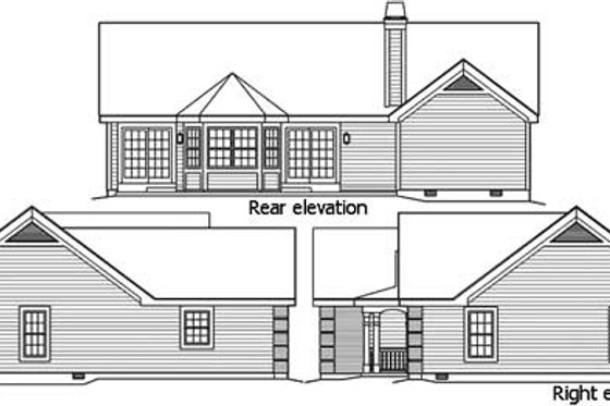 Exterior - Other Elevation for Traditional House Plan #57-368 - 3 bed, 2 bath