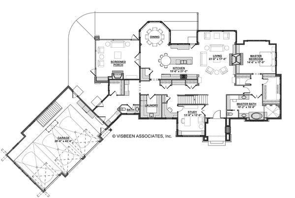 Home Plan - European Floor Plan - Main Floor Plan #928-8