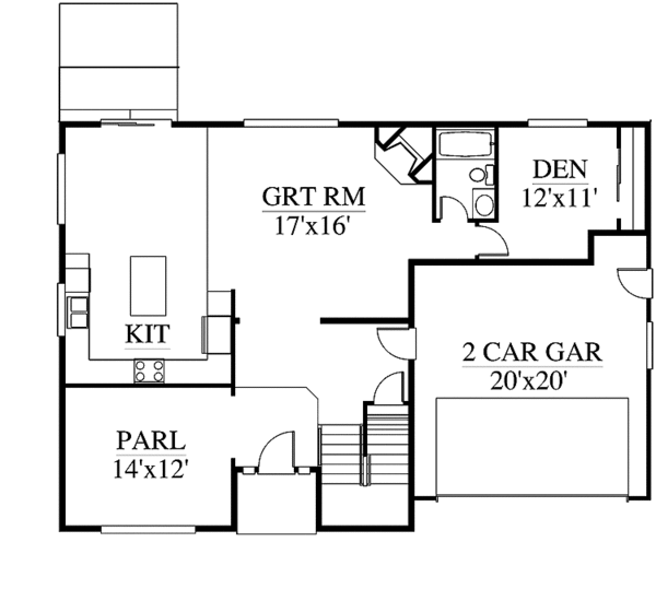 House Blueprint - Contemporary Floor Plan - Main Floor Plan #951-22
