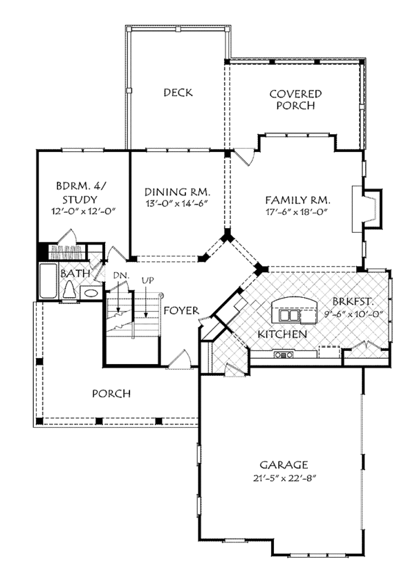 House Plan Design - European Floor Plan - Main Floor Plan #927-518